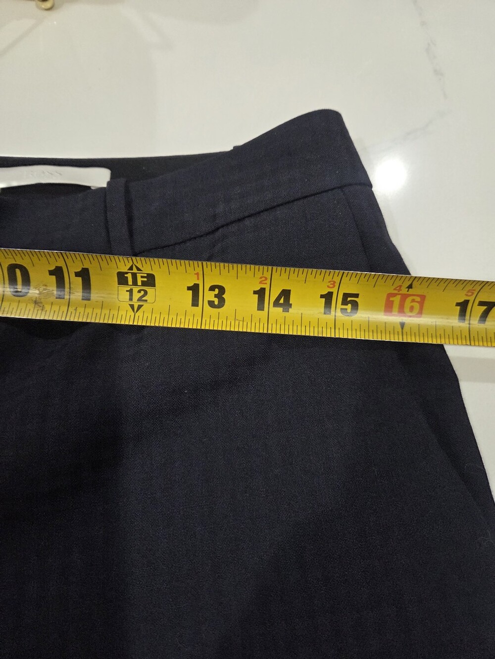 Hugo Boss Women's Tiluna 11 Blue 44% Virgen Woll Plaid STraight Leg Pants Size 4 - Picture 11 of 16